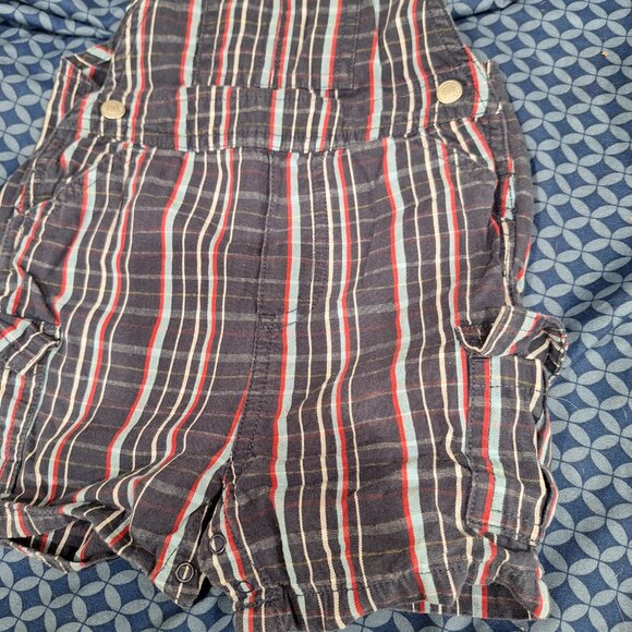 old navy overalls striped 6 to 12 months - Picture 8 of 8
